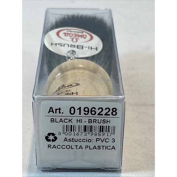 Omega BLACK Hi-Brush Series Synthetic Fiber Beechwood Handle Shave Brush - Picture 3 of 8